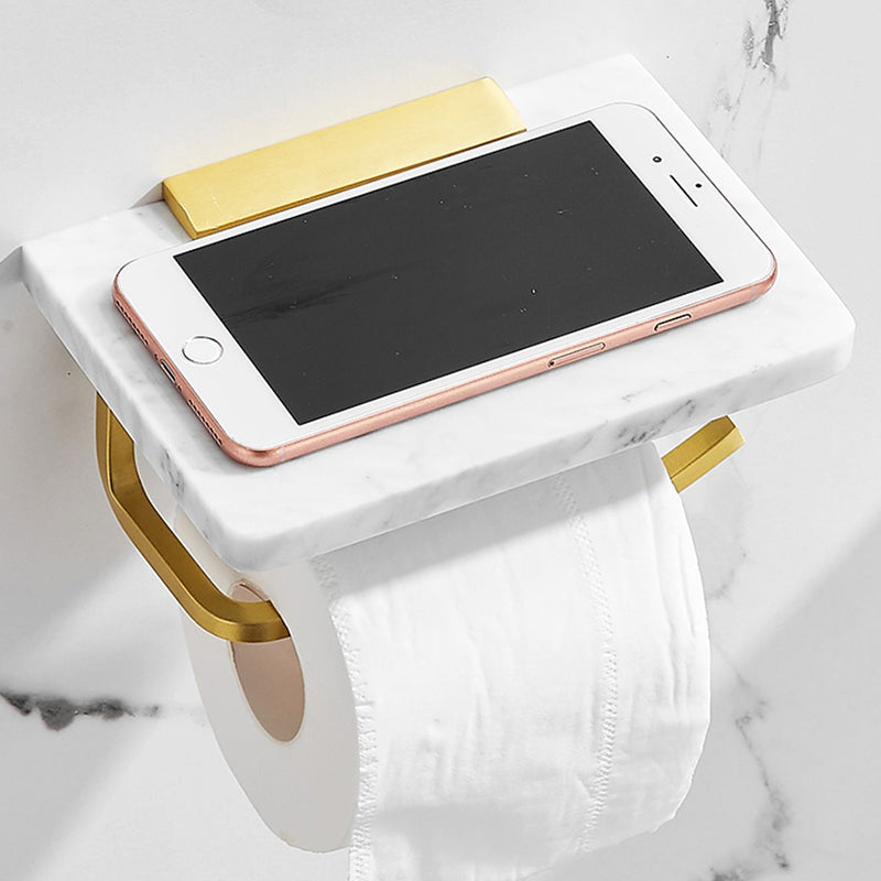 Avtoit | 7-piece bathroom accessory set marble and metal bathroom hardware