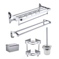 Avtoit | Contemporary Metal 5-piece Bathroom Accessories Set with Bath Shelf