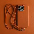 Genuine Leather Phone Case with Crossbody Strap Lightweight Design