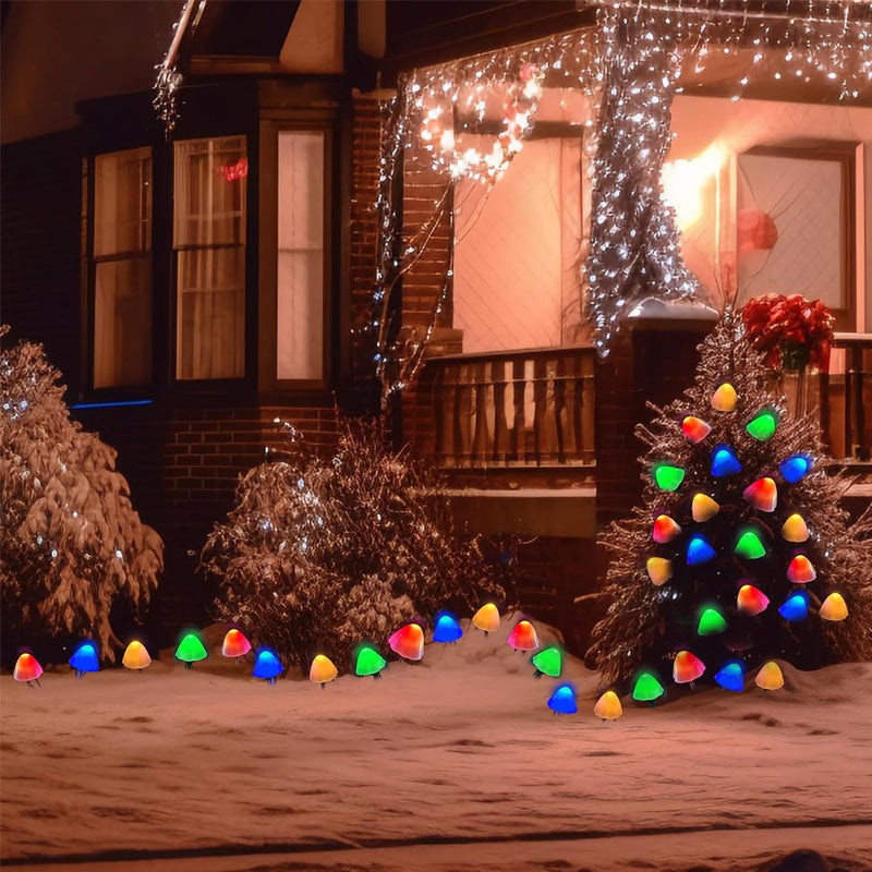 Avtoit | LED Solar String Lights Ground Stake Mushroom Lights