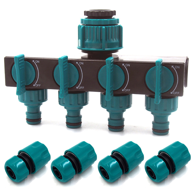Avtoit | Universal 4-way garden hose splitter – Adjustable faucet splitter