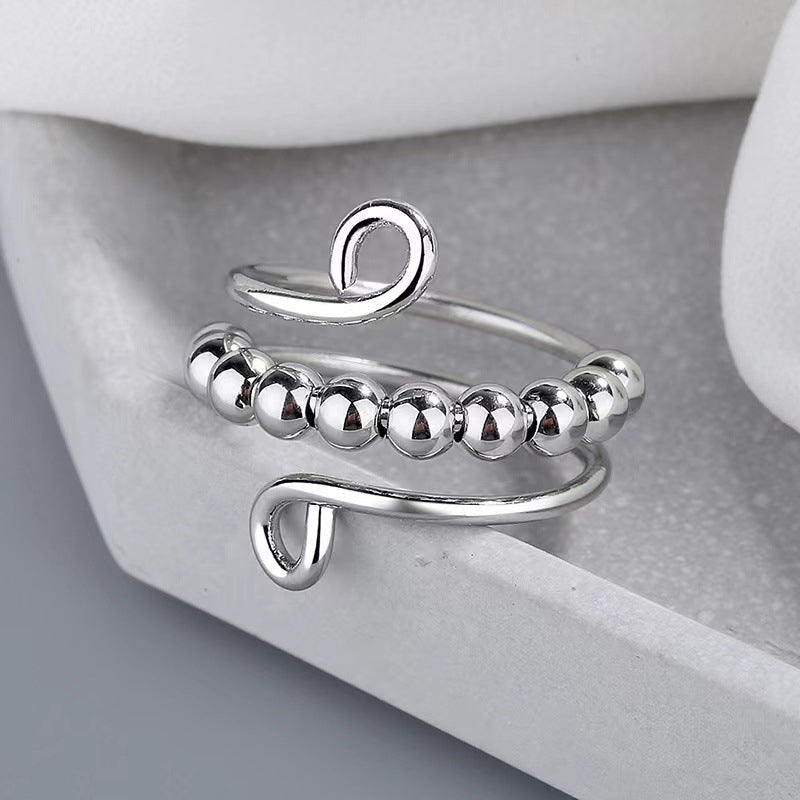 Avtoit | Distribute Your Fear Circle Beads Fidget Ring