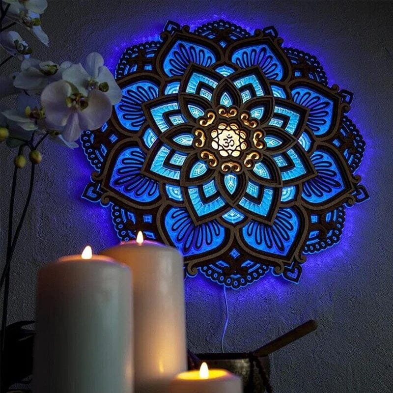 Avtoit | Handcrafted Mandala Wall Light made of Wood