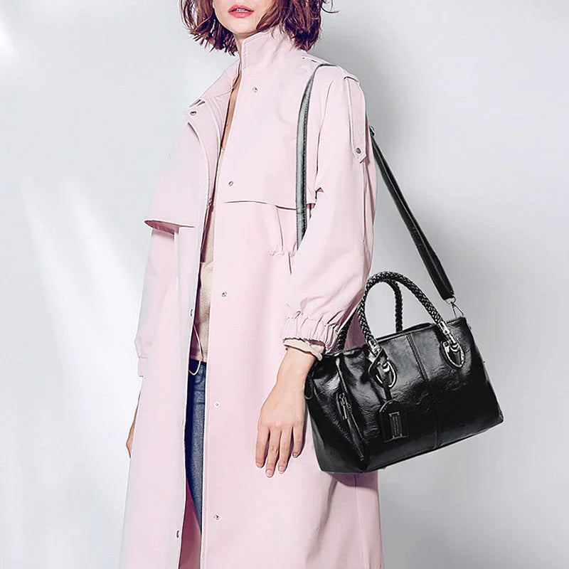 Avtoit | New oil wax leather handbags Boston soft leather large tote bag