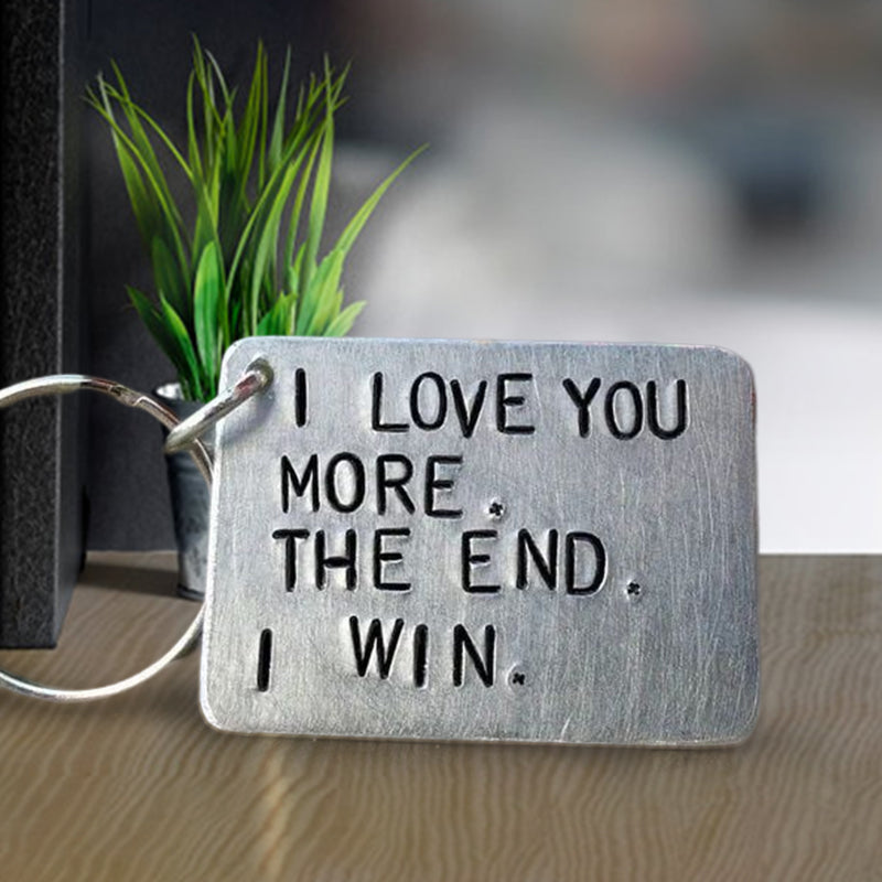 Avtoit | "I love you more The end I win" Funny keychain