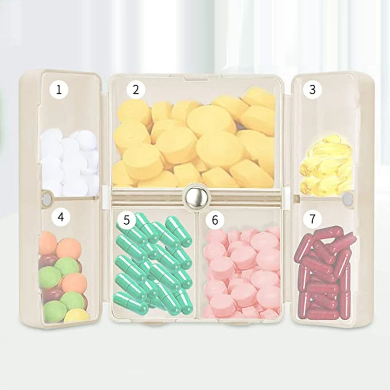Avtoit | Portable Magnetic Pill Box with 7 Compartments