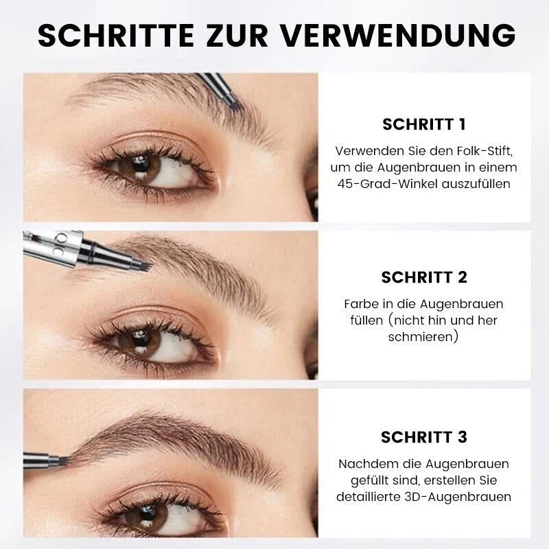 Avtoit | Waterproof 3D Eyebrow Pencil with 4 Fork Tips