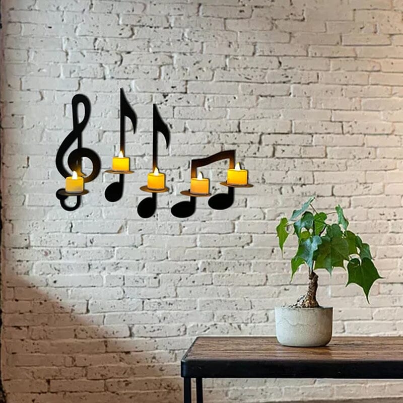 Avtoit | Black Music Note Wall Lamp