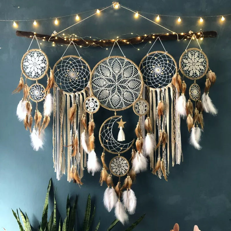 Avtoit | Dream catcher moon and stars hang over the bed (5 pieces)