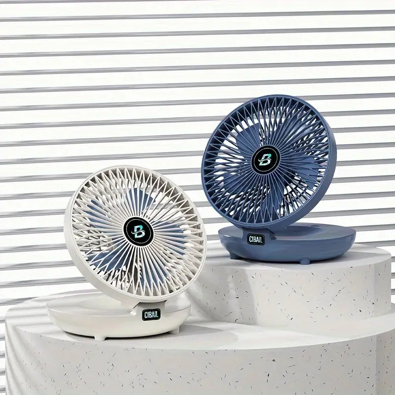Portable USB-Rechargeable Wall Fan with Foldable Design