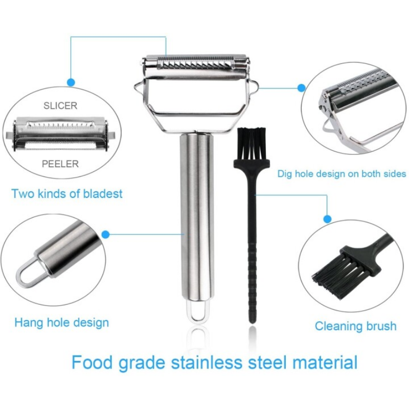 Avtoit | Ultra-sharp Stainless Steel Multifunctional Vegetable Peeler & Julienne Cutter
