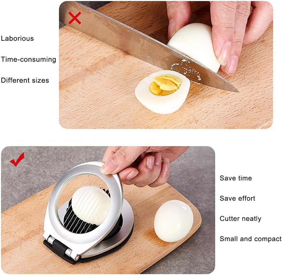 Avtoit | Stainless Steel Egg Slicer – 3-in-1 Cutting Options for Effortless Preparation!