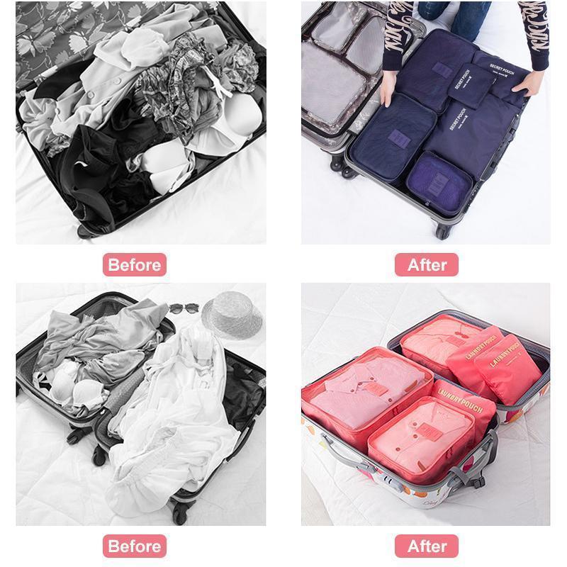 Avtoit | 6 Piece Portable Luggage Packing Cubes