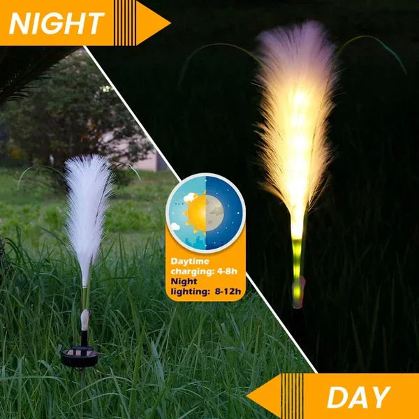 Avtoit | Decorative Rattan Garden Lighting – Solar Lamp in Grass Design for Outdoor Use