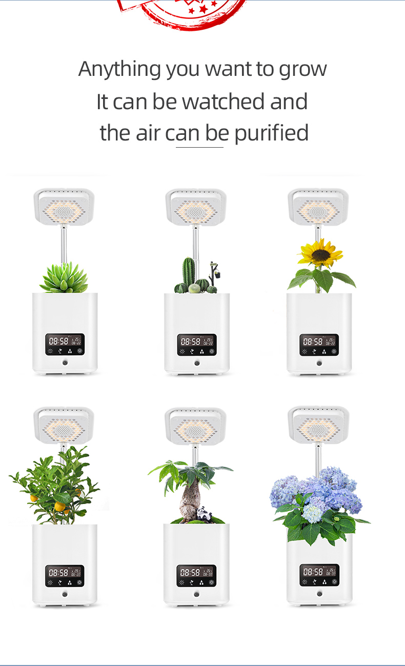 Avtoit | Multifunctional smart hydroponic plant pot with calendar, diffuser and desk lamp
