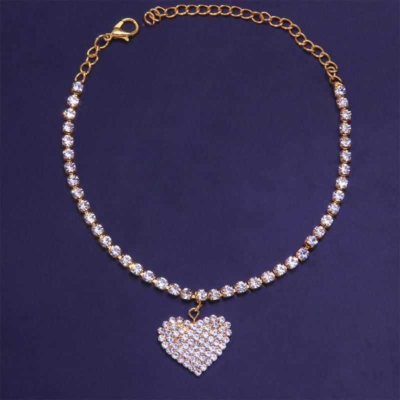 Avtoit | Fashion Heart Rhinestone Anklet