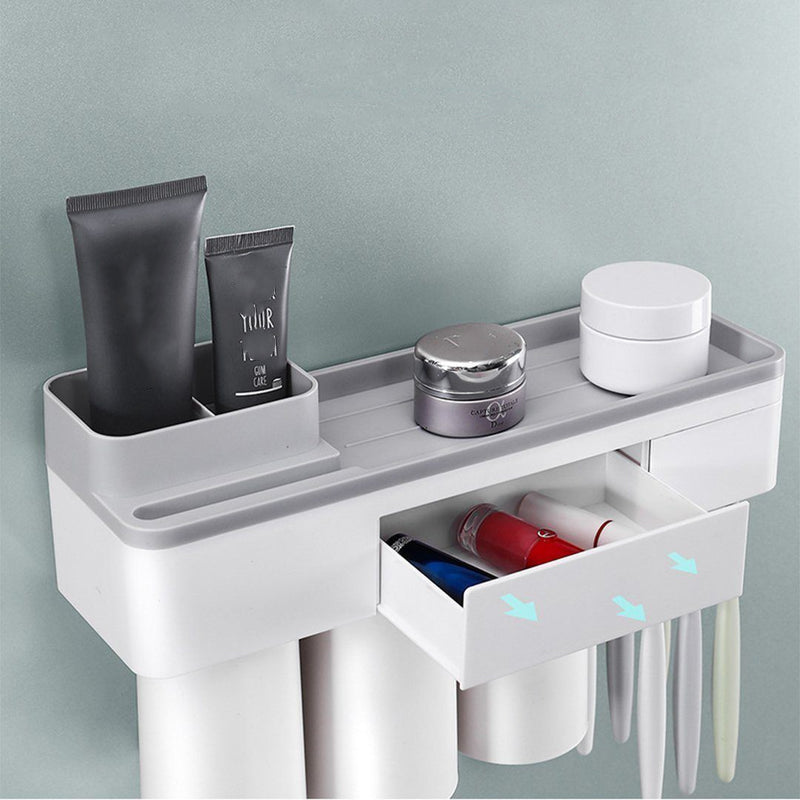 Avtoit | Practical toothbrush holder set with toothpaste dispenser