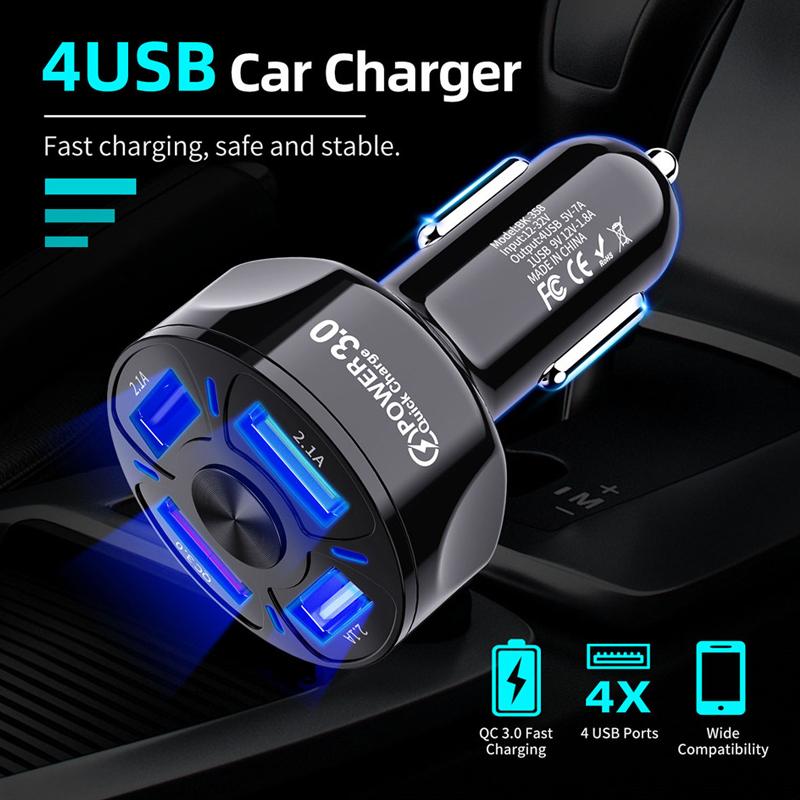 Avtoit | 4 Ports USB Car Charger Fast Charging