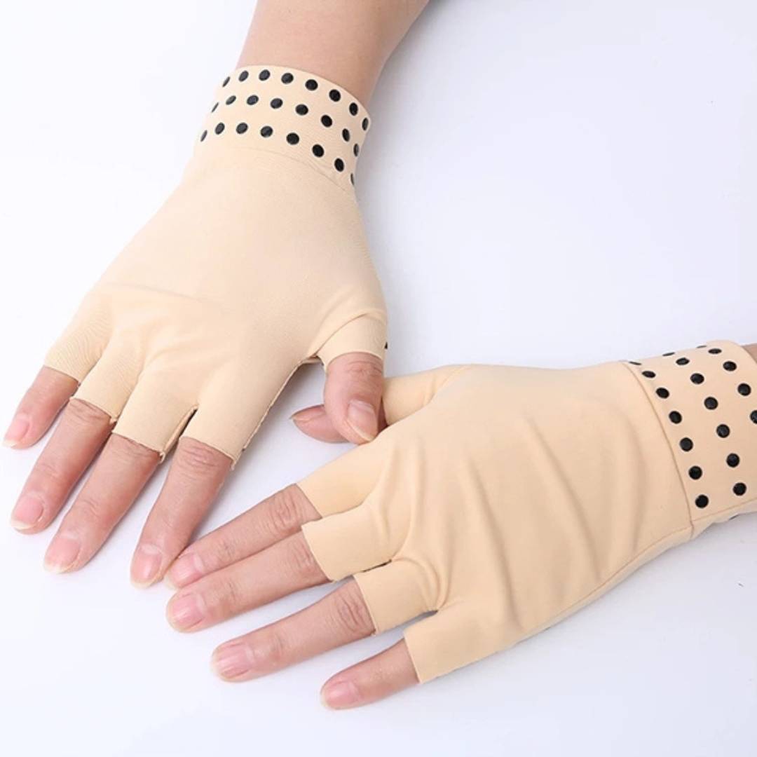 Avtoit | Fingerless Gloves for Arthritis & Pain Relief - Magnetic Compression for Improved Circulation and Reduced Swelling