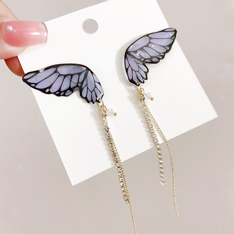 Avtoit | Butterfly Fringe Long Earrings