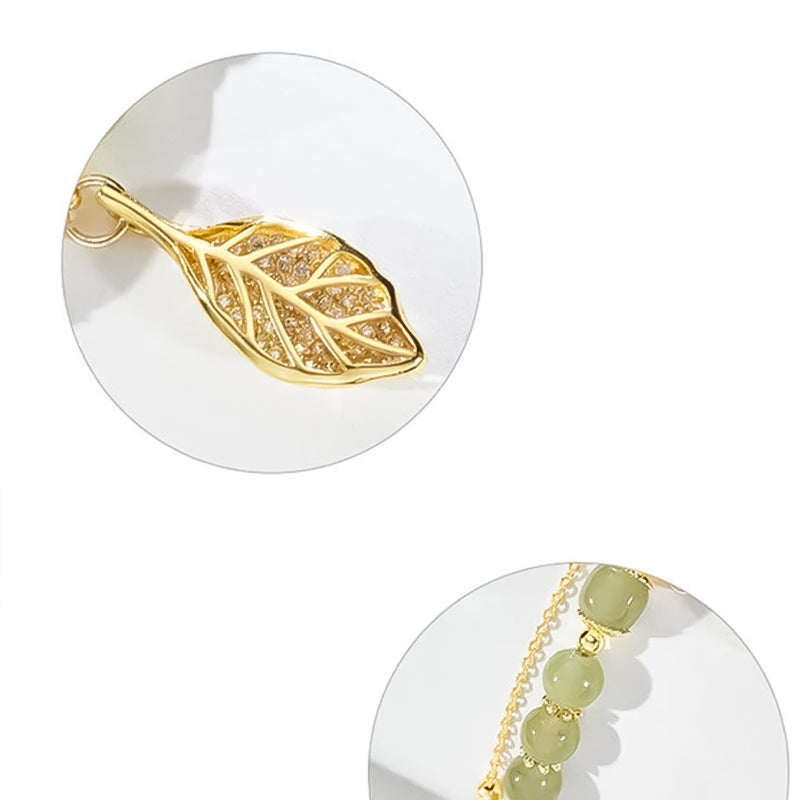 Avtoit | Hetian Jade Bracelet with Leaf