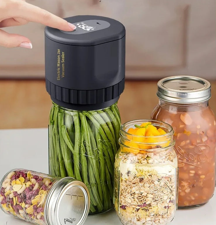 Avtoit | Cordless Mason Jar Vacuum Sealer Kit – Wide Mouth Food Preservation System with Airtight Electric Seal