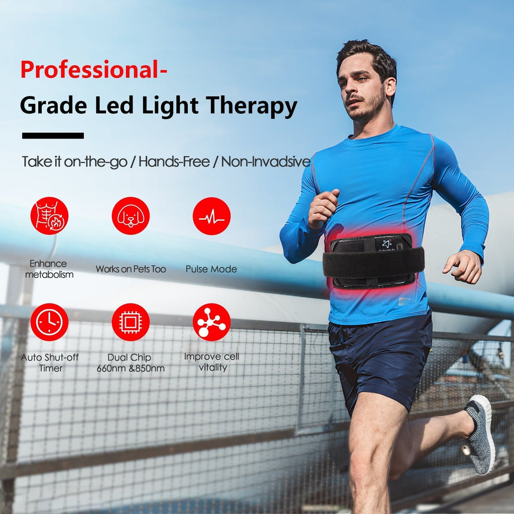 Avtoit | At Home Infrared Red Light Therapy Belt Pad for Pain Relief with 60 LED