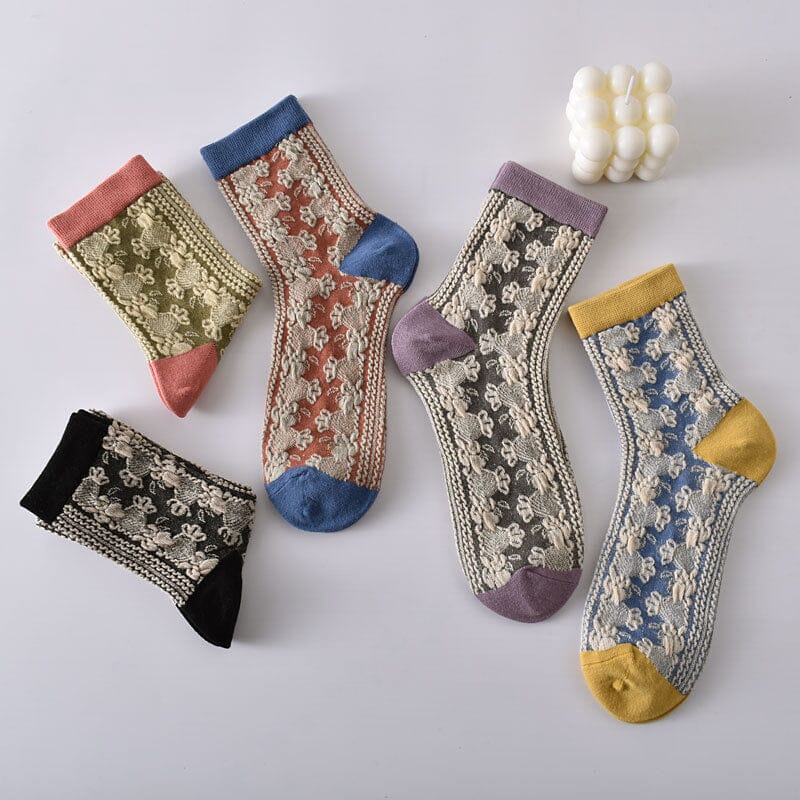 Avtoit | Women's Floral Cotton Socks (10 Pairs)