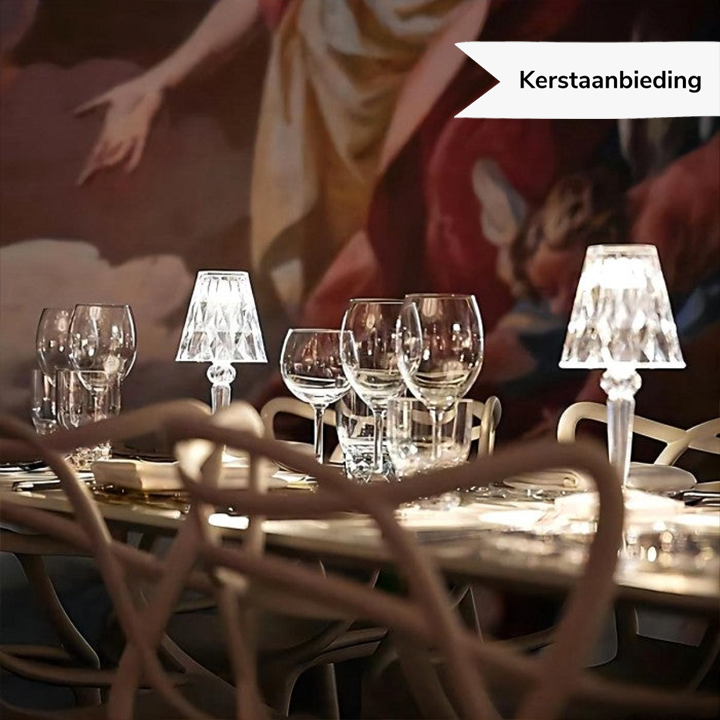 Avtoit | LuxeCrystal Premium LED Table Lamp | Wireless | Dimmable Crystal Lighting | Mood Light & Decoration
