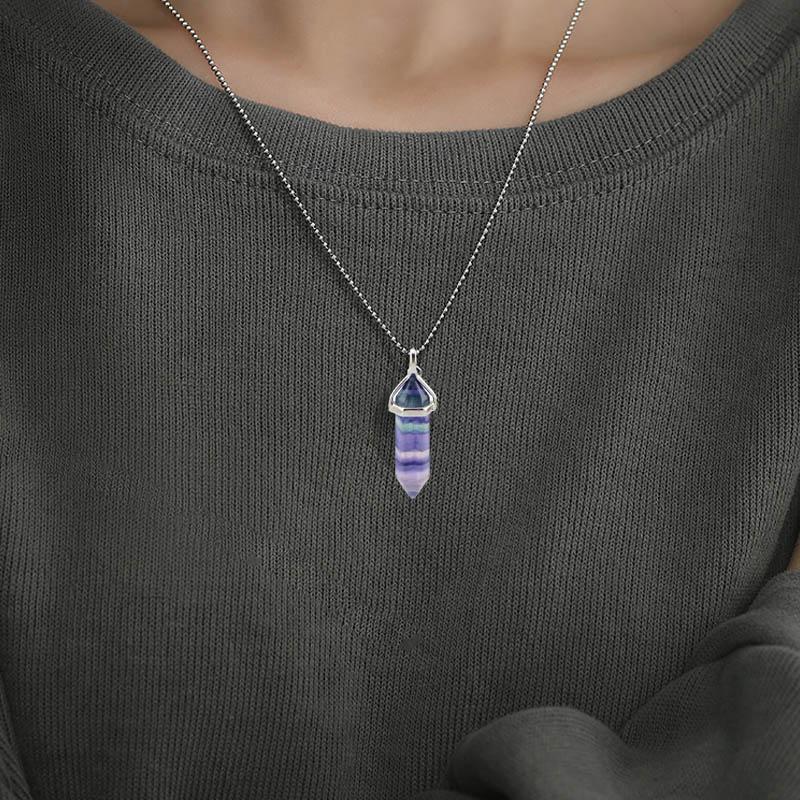 Avtoit | Rainbow Fluorite Pendant Necklace