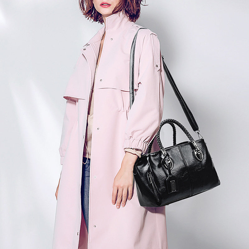 Avtoit | New handbags made of oil wax leather Boston, large tote bag made of soft leather