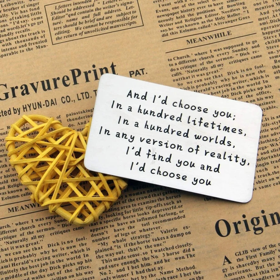 Avtoit | Anniversary gifts for couples, long-distance use wallet card for him