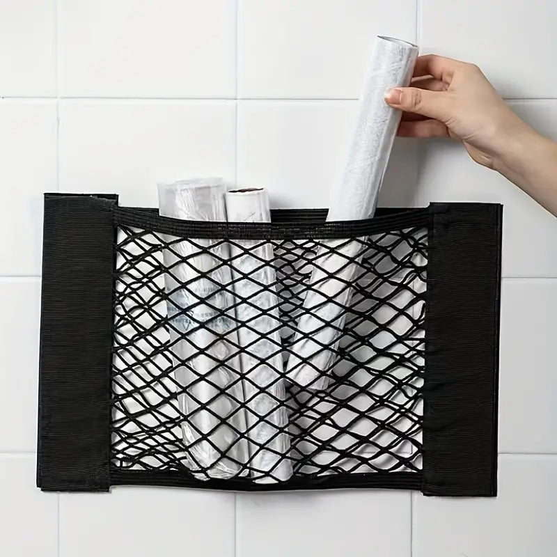 Avtoit | Plastic Bags Storage Net Bag (With Adhesive Tape)