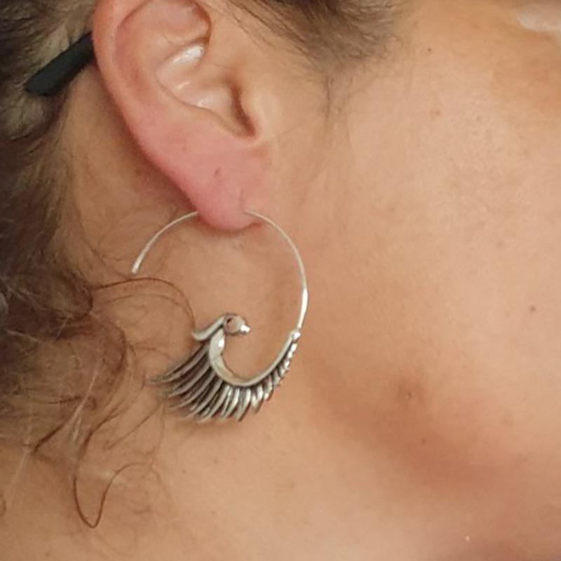 Avtoit | Vintage Peacock Tassel Earrings