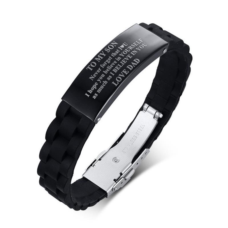 Avtoit | Silicone bracelet with stainless steel plate