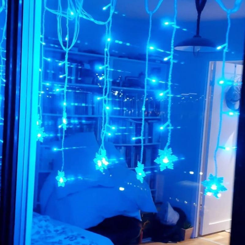Avtoit | Curtain Snowflake LED String Lights