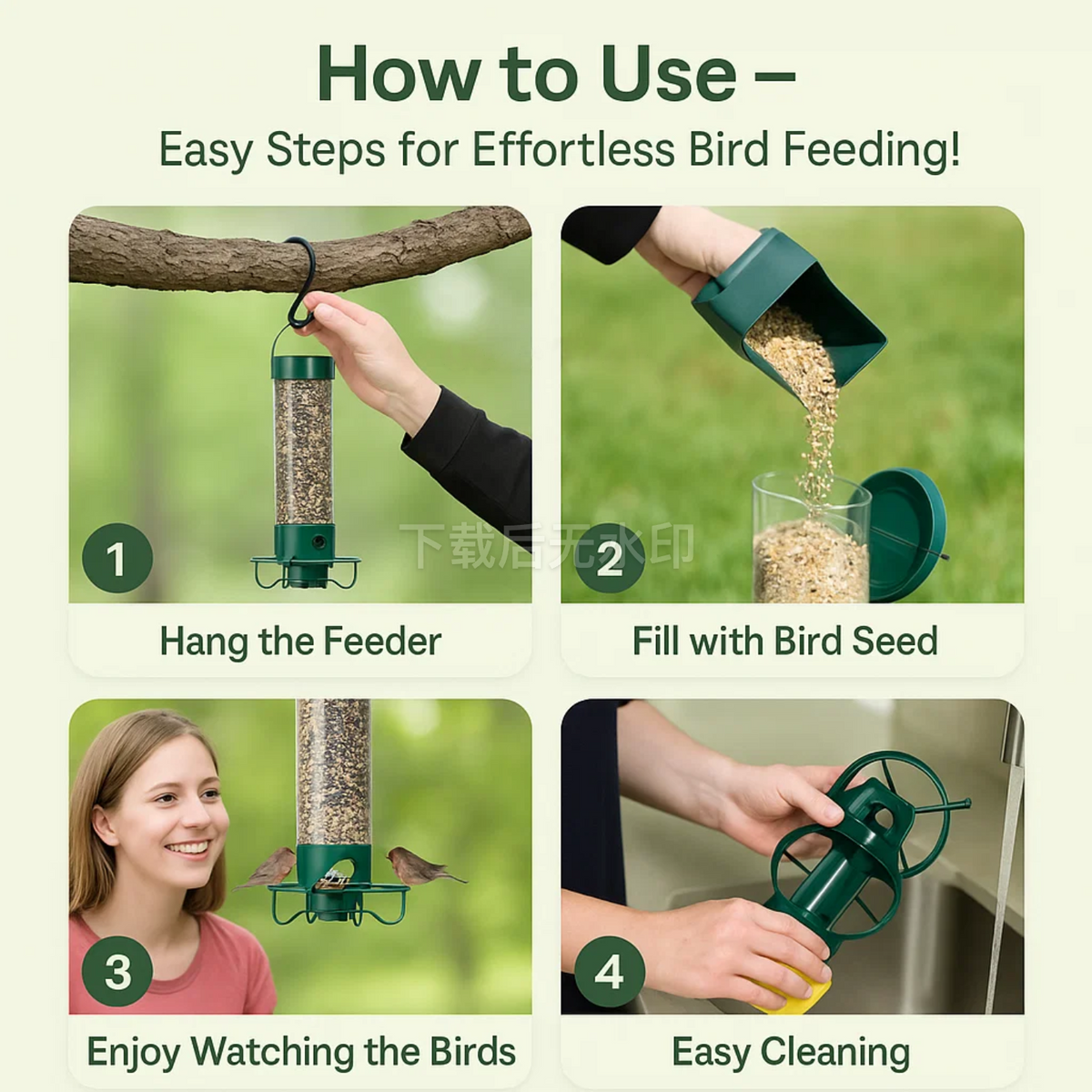 Avtoit | Squirrel Proof Bird Feeder | Heavy-Duty Metal, Multi-Feeding Ports & Ideal for Backyard Birdwatching