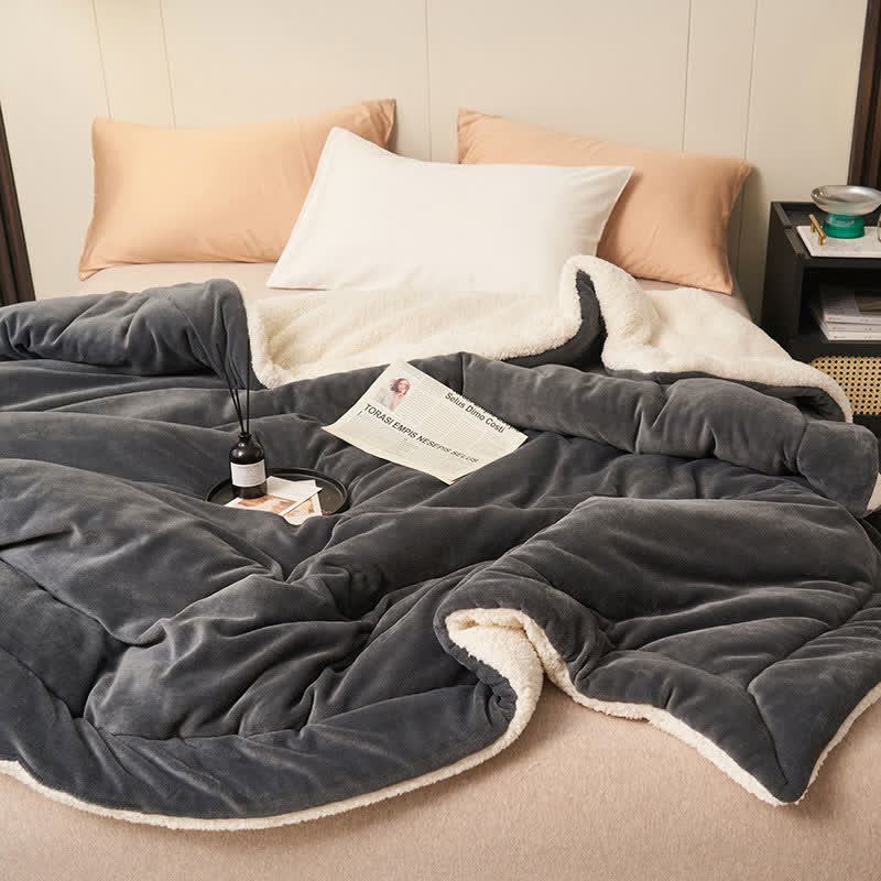 Avtoit | Solid thick double-sided velvet cube blanket