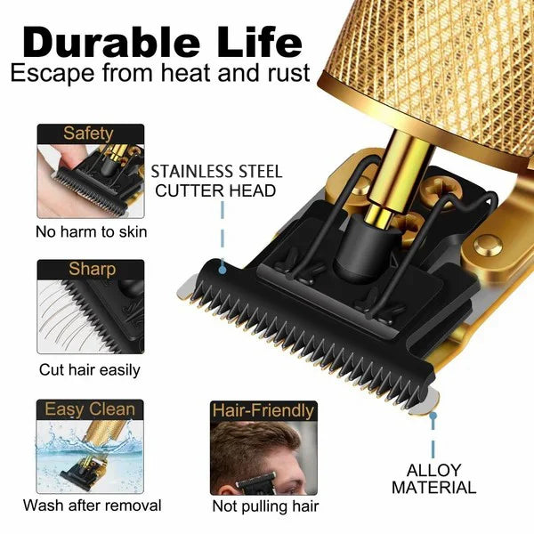 Cordless T-Blade Hair Trimmer with Close-Cut Function