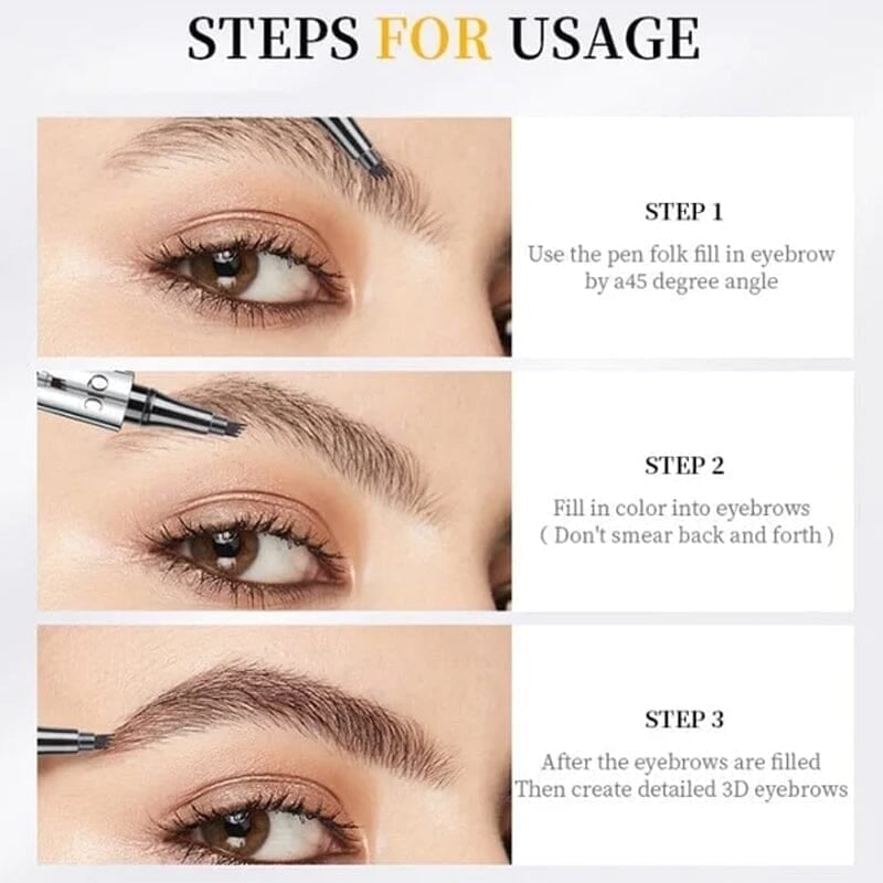 Avtoit | 3D Waterproof Microblading Eyebrow Pen 4 Fork Tip Tattoo Pencil