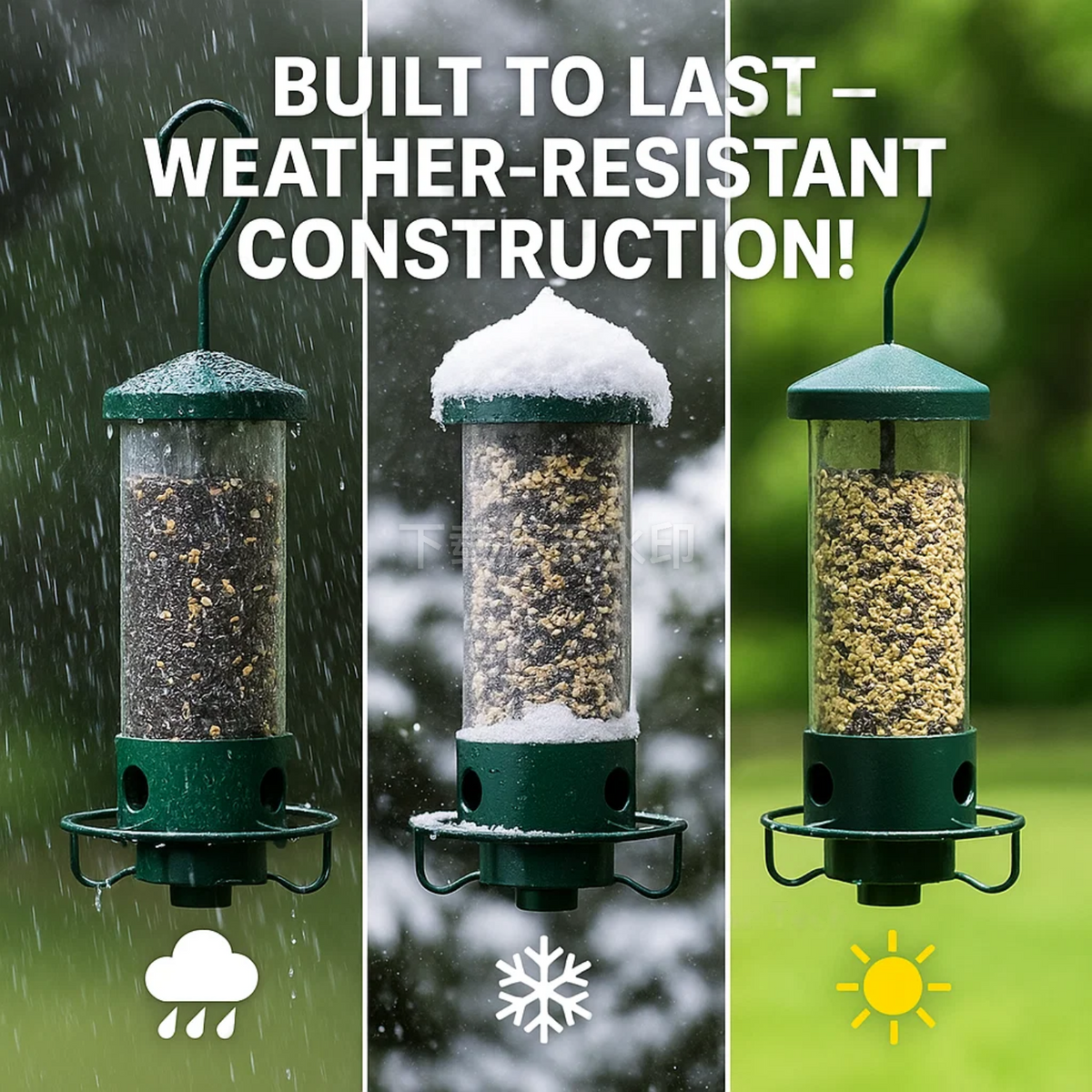 Avtoit | Squirrel Proof Bird Feeder | Heavy-Duty Metal, Multi-Feeding Ports & Ideal for Backyard Birdwatching