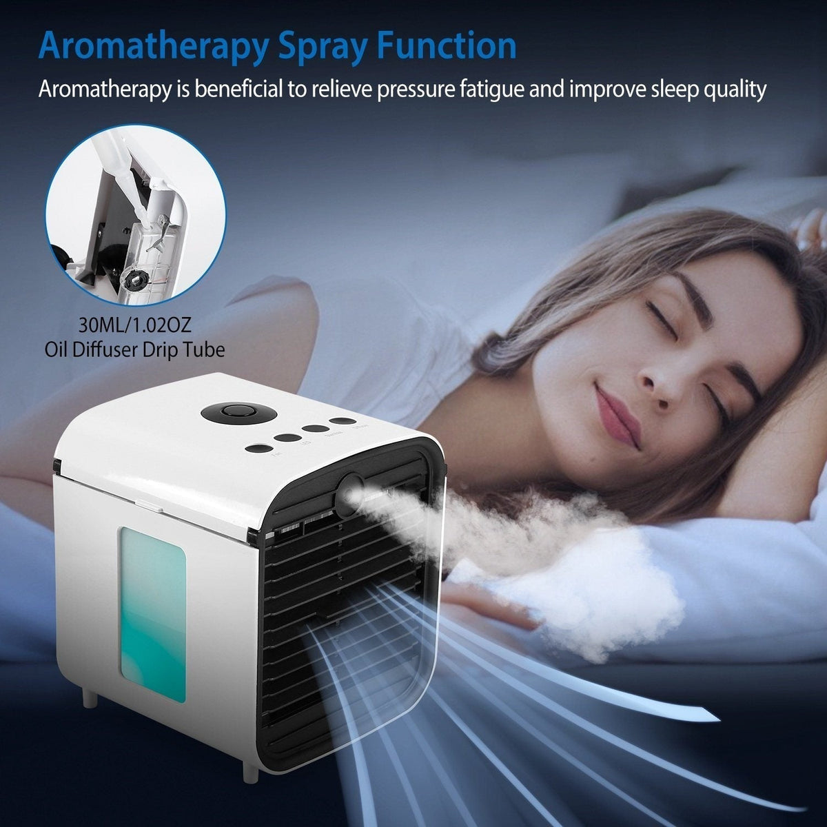 Avtoit | 7-Colors Switchable Portable Mini Air Conditioner Cooler Fan