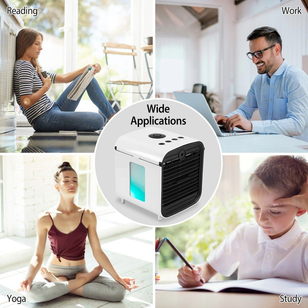Avtoit | 7-Colors Switchable Portable Mini Air Conditioner Cooler Fan