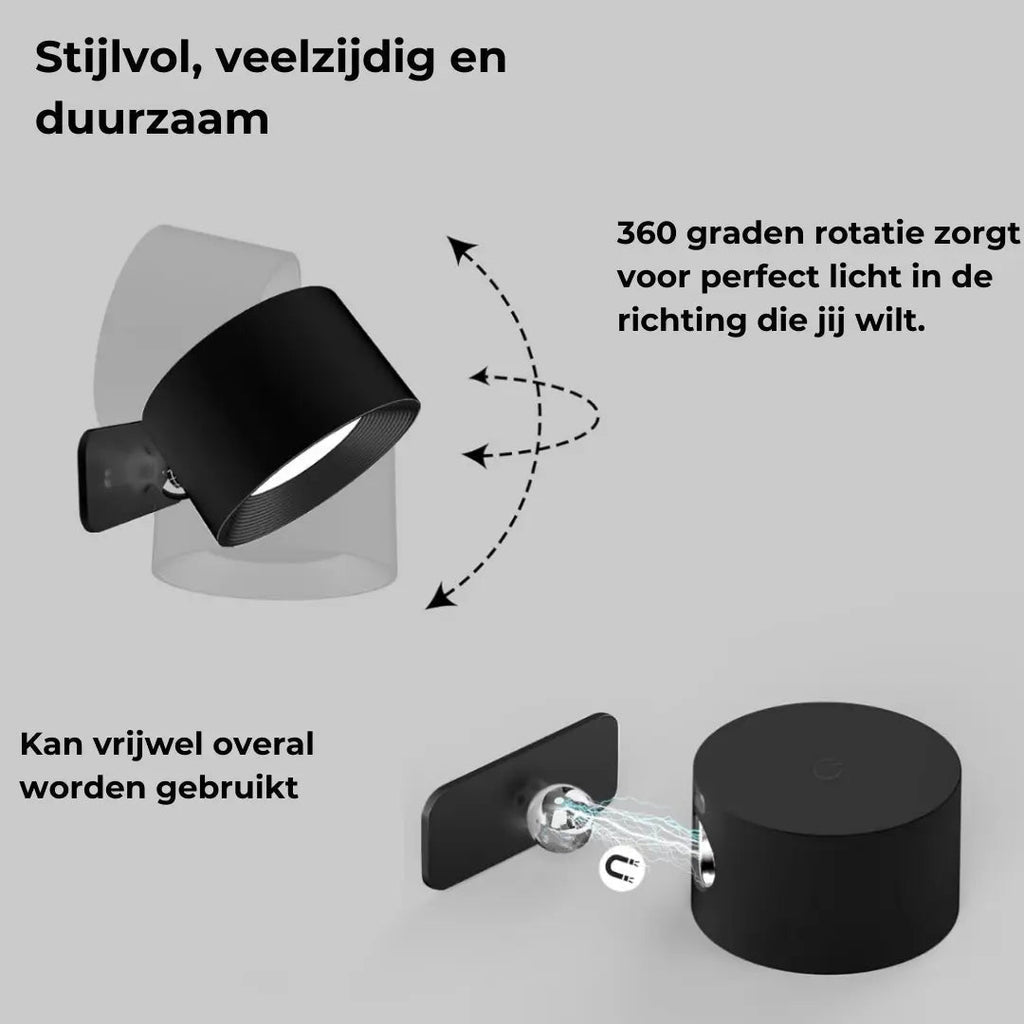 Avtoit | Wall lamp Rechargeable Wireless 360°