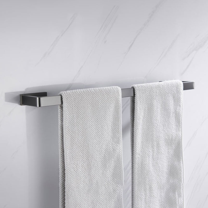 Avtoit | Gray 5-piece modern bathroom accessory set made of stainless steel