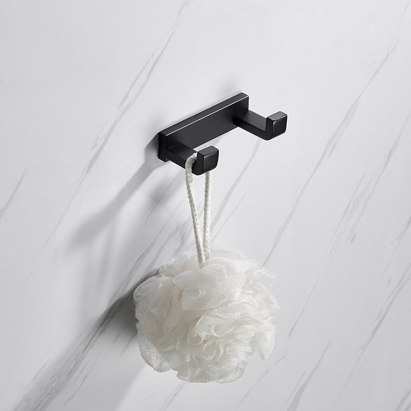 Avtoit | Matte Black 5-piece modern bathroom accessory as individual piece or as set with towel bar