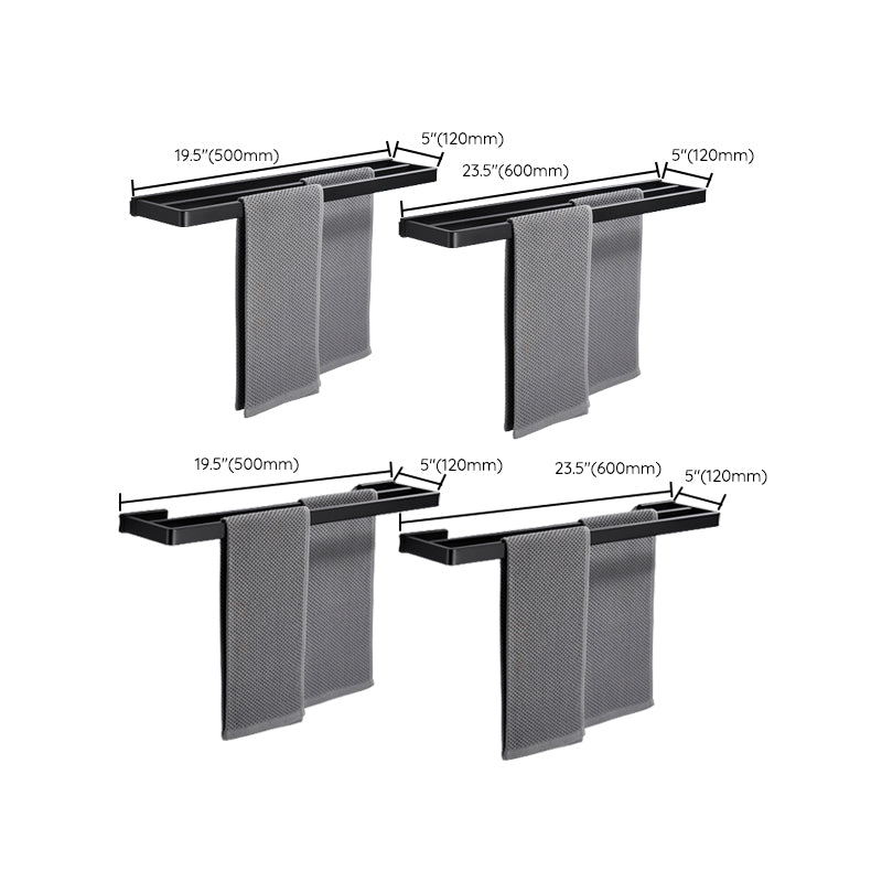 Avtoit | Matt Black 5-piece modern bathroom accessory as a single item or as a set with towel bar