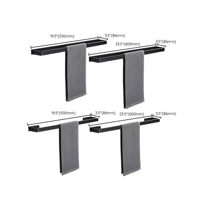 Avtoit | Matt Black 5-piece modern bathroom accessory as a single item or as a set with towel bar