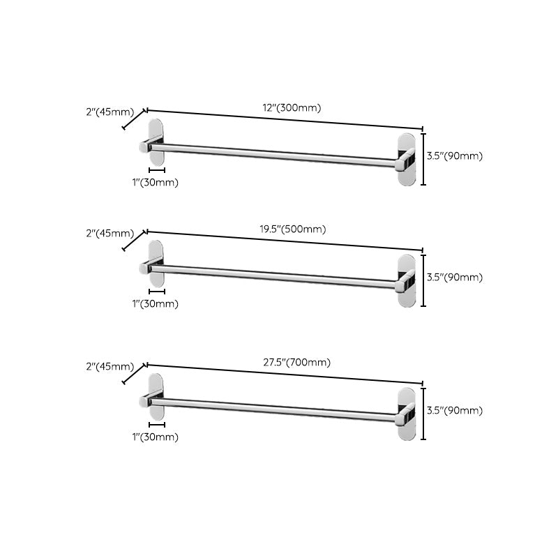 Avtoit | 2-Piece Stainless Steel Slip Resistant Modern Chrome Bathroom Hardware Set