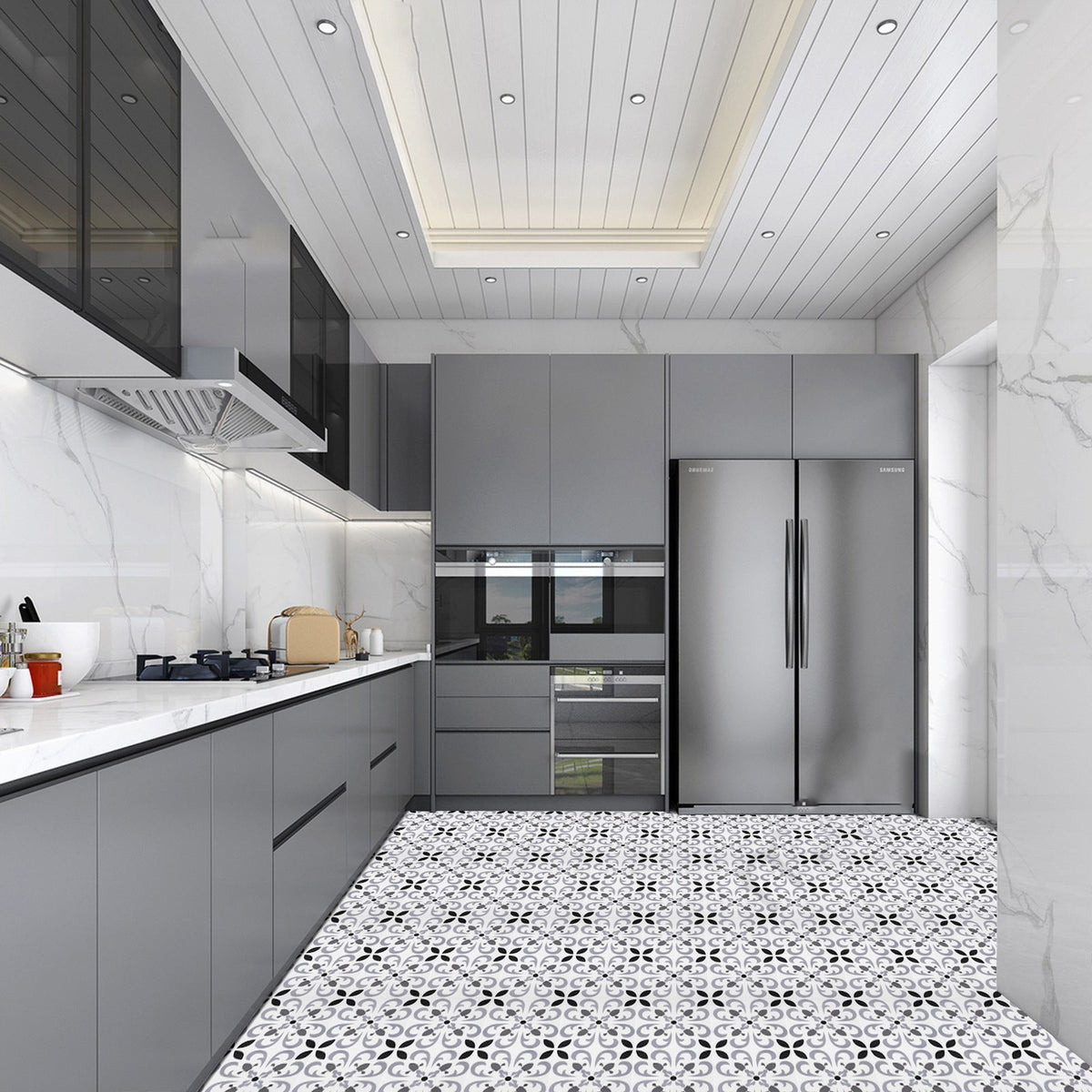 Avtoit | Peel & Stick Vinyl Flooring Lightly patterned vinyl flooring with a matte sheen